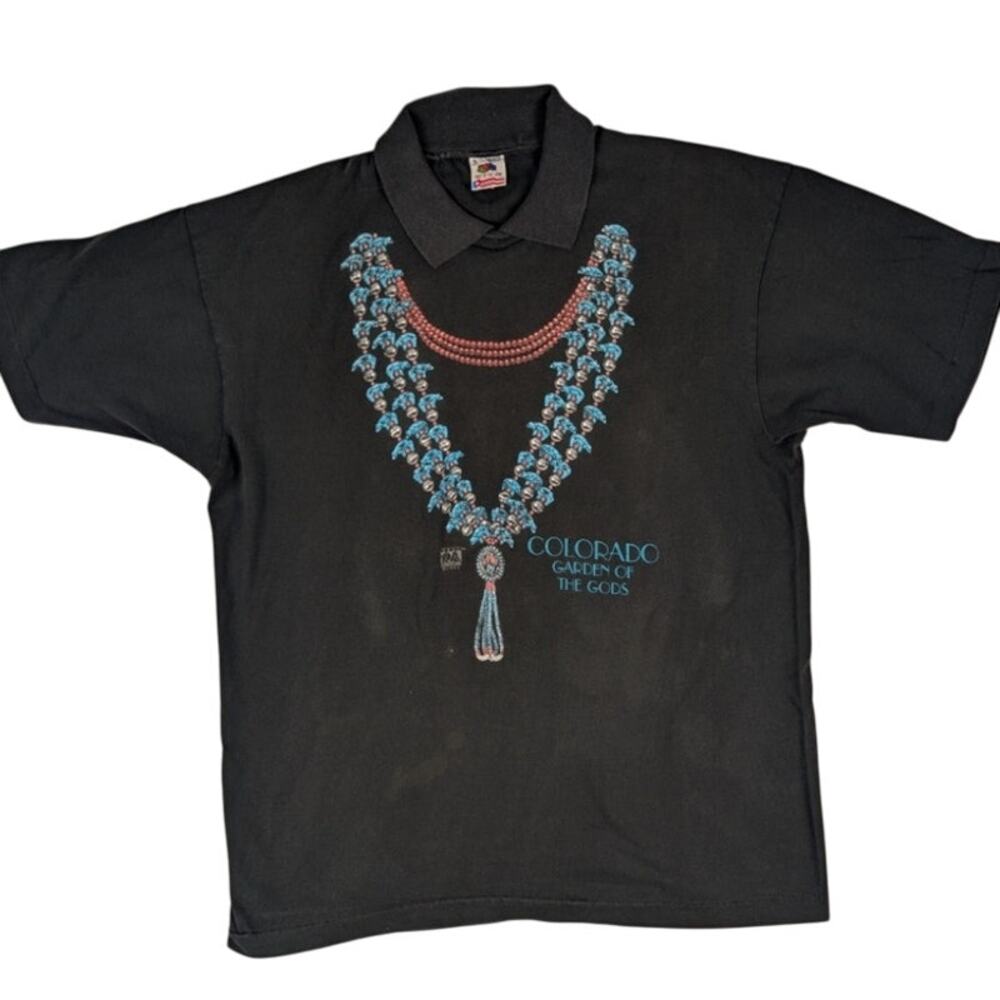 Garden of the Gods Colorado Tribal Collared 90s Vintage Shirt Size Large